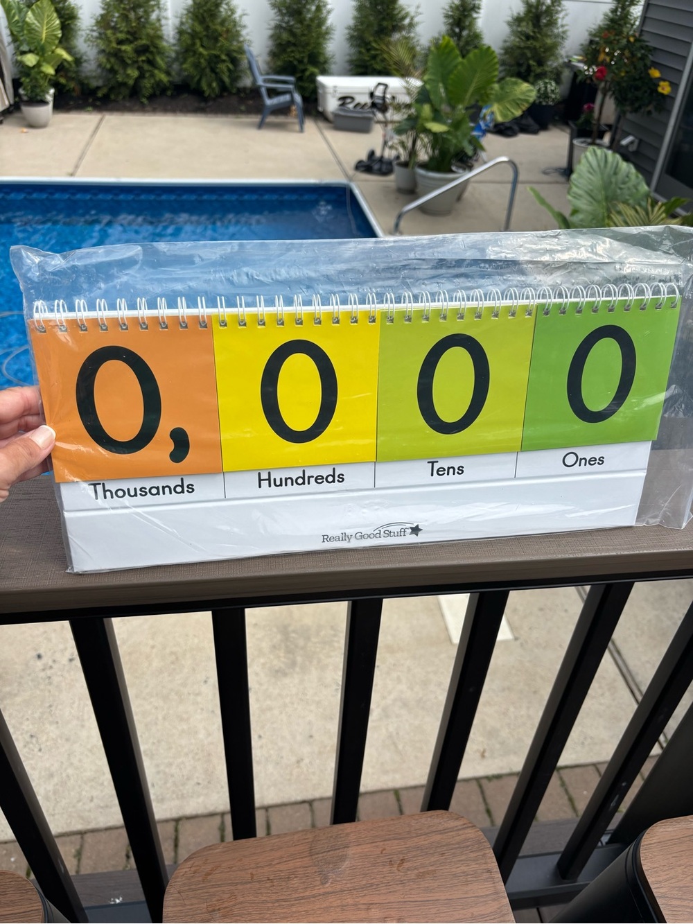 Really Good Stuff Place Value Flip Chart - Bright Orange Yellow Green - NWT